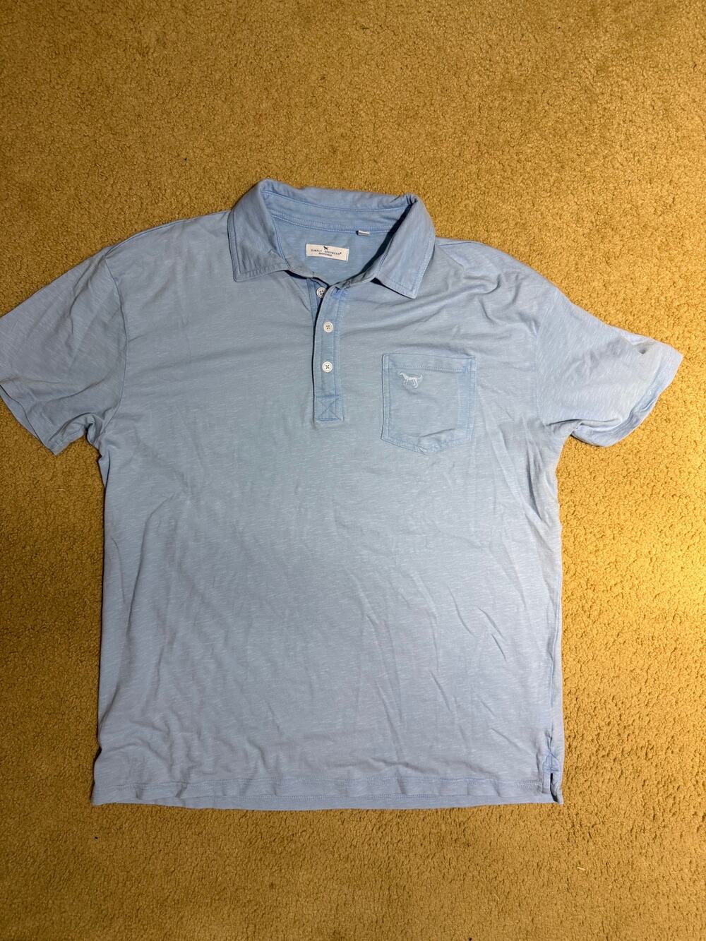 Simply Southern Outfitters Light Blue Short Sleeve Polo Shirt